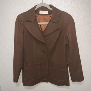 Vintage Pendleton Women’s Suit Jacket Size 12 Brown - Picture 1 of 6