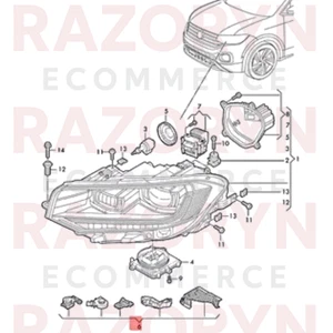 Volkswagen T-Cross 2019-2024 RIGHT SIDE Brand New Headlamp Housing Repair Kit - Picture 1 of 3