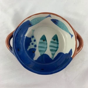 Crate and Barrel Azul Fisch Chili Chowder Suppenschüssel 6" mit Griffen Terrakotta - Bild 1 von 8