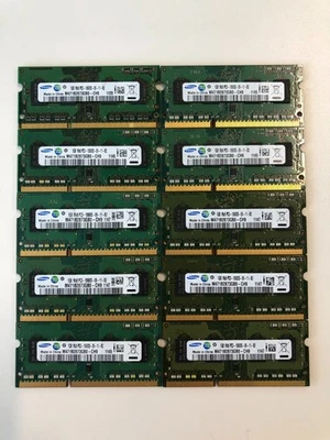Samsung 1GB DDR3-1333 M471B2873GB0-CH9 SODIMM (LOTE DE 10) - PROBADO FUNCIONAL! Foto 1 de 2