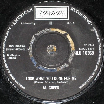 Al Green - Look What You Done For Me / I've Never Found A Girl (7") (Near Mint ( - Image 1 of 2