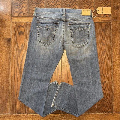 True Religion Men's Ricky Flap Relaxed Straight Jeans Men’s 36x34 New White Pine - Image 1 of 4