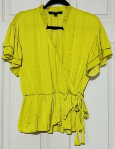 Marc New York Andrew Marc Women's Blouse Size Small Lime Yellow - Picture 1 of 3
