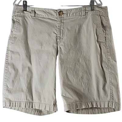 Womens Sz 14 Kacki Shorts Modest Neutral Pockets Casual Classic Dockers  - Image 1 of 4