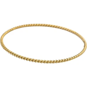 TIFFANY & CO. Vintage 18k Yellow Gold Jewelry Twisted Bangle Bracelet - Picture 1 of 4