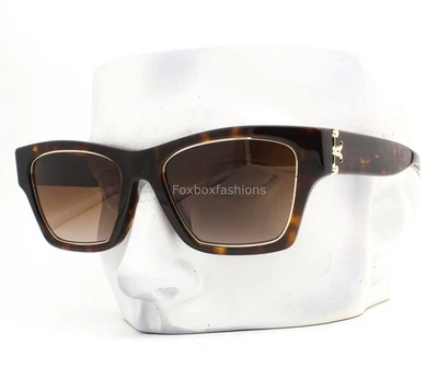 Gafas de sol Tory Burch TY 7186U 1728/13 marrón habana borde dorado logotipo dorado con estuche  Foto 1 de 4