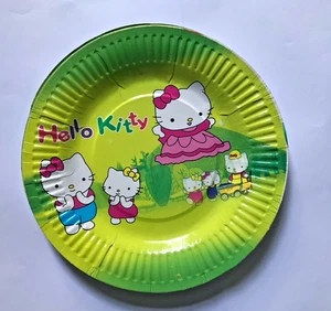 10 Hello Kitty Plates Birthday Children Party Plates Tableware - Picture 1 of 1