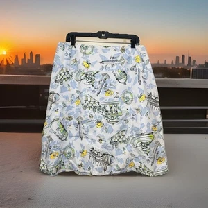 ART To Wear Graphic Euro Print FestiveA Line Skirt World Traveler Rafaella 16W - Picture 1 of 10