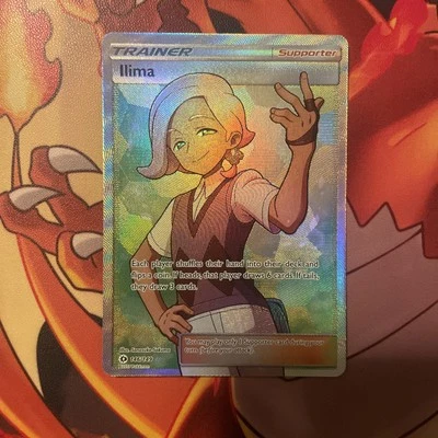 Pokemon 2017 Ilima 146/149 Ultra Rare Sun & Moon TCG IR AR full art  - Image 1 of 4