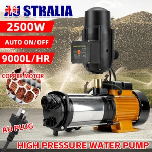 2500W Irrigation Pumps High Pressure Multi Stage Rain Tank Garden Farm&House - Picture 1 of 12