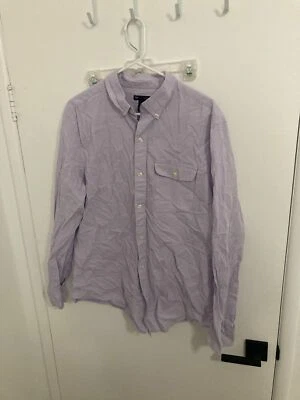 Camisa de vestir Gap para hombre ajustada con botones, frambuesa, grande Foto 1 de 2