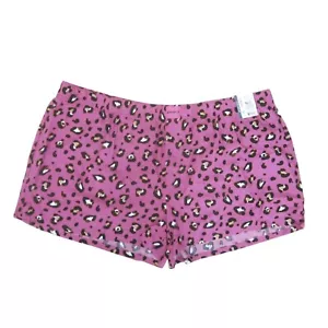 NWT JOYSPUN Purple Leopard Print Sleep Pajama Lounge Short Sz 3X 22/24 - Picture 1 of 2