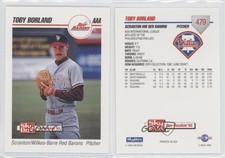 1992 SkyBox Pre-Rookie Scranton/Wilkes-Barre Red Barons Toby Borland #479