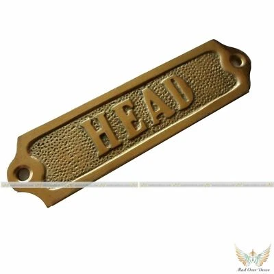 Engraved Brass Head Door Sign Plaque Wall Head Sign Lot of 100 Piece - Image 1 of 3