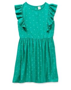 Arizona Girls 7-14 Short Sleeve A-Line Dress Apricot Size (10-12) or Green (14)