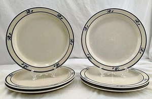 BRICK OVEN Stoneware Scandia Blue Tung Guan 10.5" Dinner Plate - Set of 3 - Picture 1 of 9