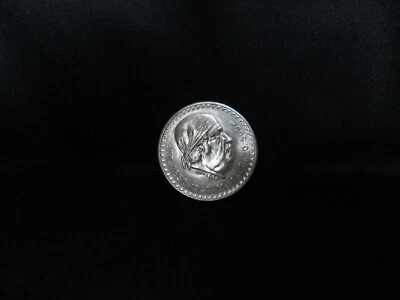 1947 Prata Mexicano Un Peso - VELHO JOSE MARIA MORELOS 50% AU+ MOEDA REDONDA DO MÉXICO - Imagem 1 de 2