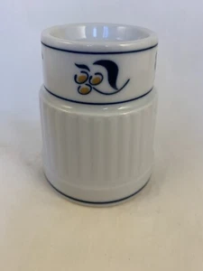 Dansk Bistro Blue Band Candle Holder Hurricane Lamp Base - Picture 1 of 9