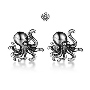 Solid octopus earrings stainless steel stud quality made jewellery special - Picture 1 of 3