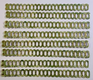 Oval Green Pattern Foil Accents K&Company 8pcs 6" x .5" Stickers - Picture 1 of 2