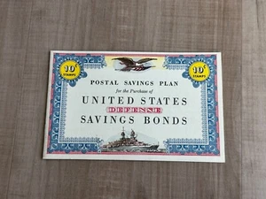 New Unfilled United States Defense Savings Bonds Booklet 10 cent Stamps - Picture 1 of 5