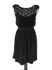 Juicy Couture Size XS Womens Black Dress Lace Neckline Blouson