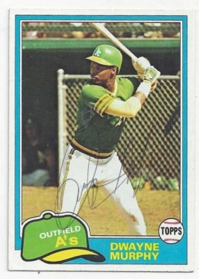 Dwayne Murphy Oakland Athletics 1981 Topps #341 Signed Card - Image 1 of 2