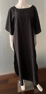 Vintage Claire Sandra By Lucie Ann Beverly Hills Black Kaftan Loungewear OS - Image 1 of 4