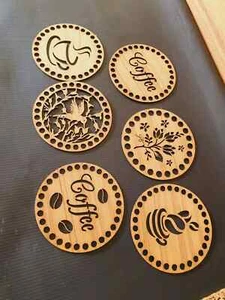 Home kitchen wooden table mats handmade dining heat pads dinner placemats - Picture 1 of 2