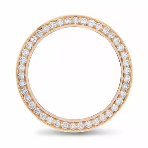 3KT PERLEN BESETZT NATÜRLICHER DIAMANT LÜNETTE FÜR ROLEX DATEJUST 2 41MM ROSEGOLD 116301 - Bild 1 von 6