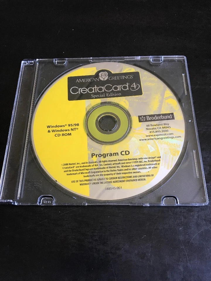American Greetings CreataCard 4, Special Edition Program CD ROM Windows 95/98 - Image 1 of 1