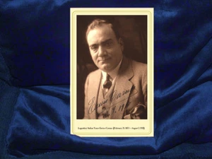 ENRICO CARUSO Opera Legend Vintage Cabinet Card Photo 1911 History CDV RP - Picture 1 of 1