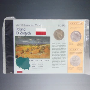 AMERICAN HISTORIC SILVER DOLLARS OF WORLD 1932-33 POLAND 10 ZIOTYCH SILVER COIN - Picture 1 of 4