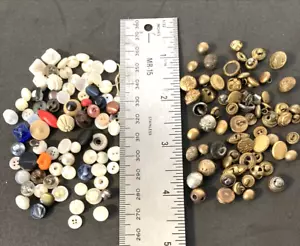 130+ Vintage Assorted Small Diminutive Buttons for Doll Clothing etc. - Picture 1 of 19