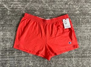 Champion Womens L Athletic Shorts Orange Elastic Waist NWT J9 - Picture 1 of 8