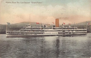 Postkarte Schiff: Dampfer Robert Fulton, Hudson River Day Line, 1910er Jahre verschickt - Bild 1 von 2