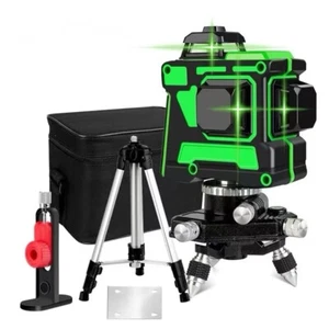 Livella laser tracciatore autolivellante 3D 12 linee 360° rotazione linea verde - Foto 1 di 7