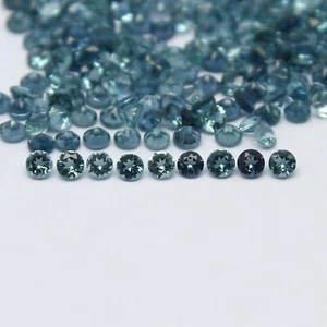 Natural Indicolite Tourmaline Lot 1.5x1.5 MM Round Shape Faceted Gemstone Lot - Picture 1 of 12