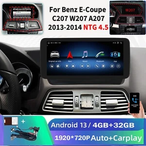 Radio GPS Carplay 10.25" Android 13 Navegación Para Benz Clase E W207 C207 E350 2013-14 - Imagen 1 de 23