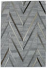 Modern Design Leather Rug Small 2X3 Floor Cover Contemporary Home Décor Carpet