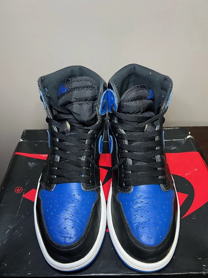 Nike Air Jordan 1 Retro Alto OG Azul Real Negro 2017 Para hombres Talla 10 Auténticas Foto 1 de 4