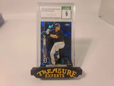 2020 Topps Chrome Update Sapphire #U-118 Frank Schwindel Rookie Card CSG 9 Mint - Image 1 of 4