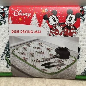 Disney Geschirr Trockenmatte Mickey Minnie Mouse Weihnachten 16" x 18" NEU - Bild 1 von 8