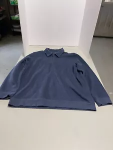 Croft & Barrow 1/4 Zip Jacket Mens Soft Blue Fleece Sz L - Picture 1 of 4