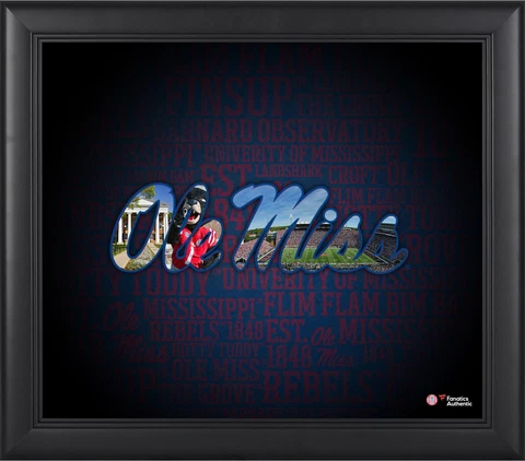 Ole Miss Rebels Framed 15x17 Team Heritage Collage - Fanatics Cover
