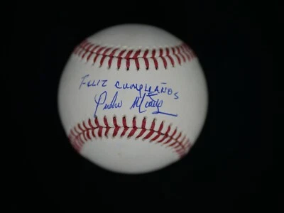 PEDRO MARTINEZ SIGNED OFFICIAL MAJOR LEAGUE BASEBALL "FELIZ CUMPLEANOS" BAS COA - Image 1 of 2