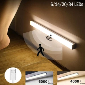 LED Unterbauleuchte Mit Bewegungsmelder USB Batterie Leiste Küche Schrank Licht - Bild 1 von 14