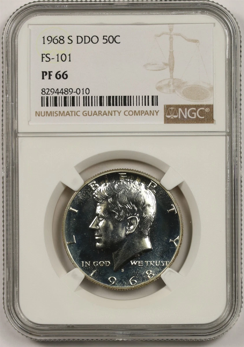 1968-S 50C NGC PF 66 (FS-101 DDO) Kennedy Silver Half Dollar | eBay