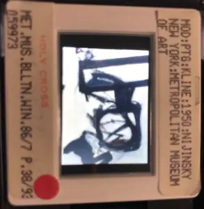 Franz Kline "Nijinsky” Abstract Expressionism Action Painting 35mm Art Slide - Picture 1 of 3