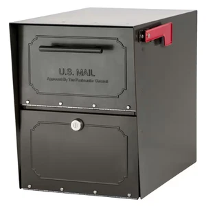 Oasis XL Locking Parcel Mailbox, Graphite Bronze Steel, Post Mount - Picture 1 of 12